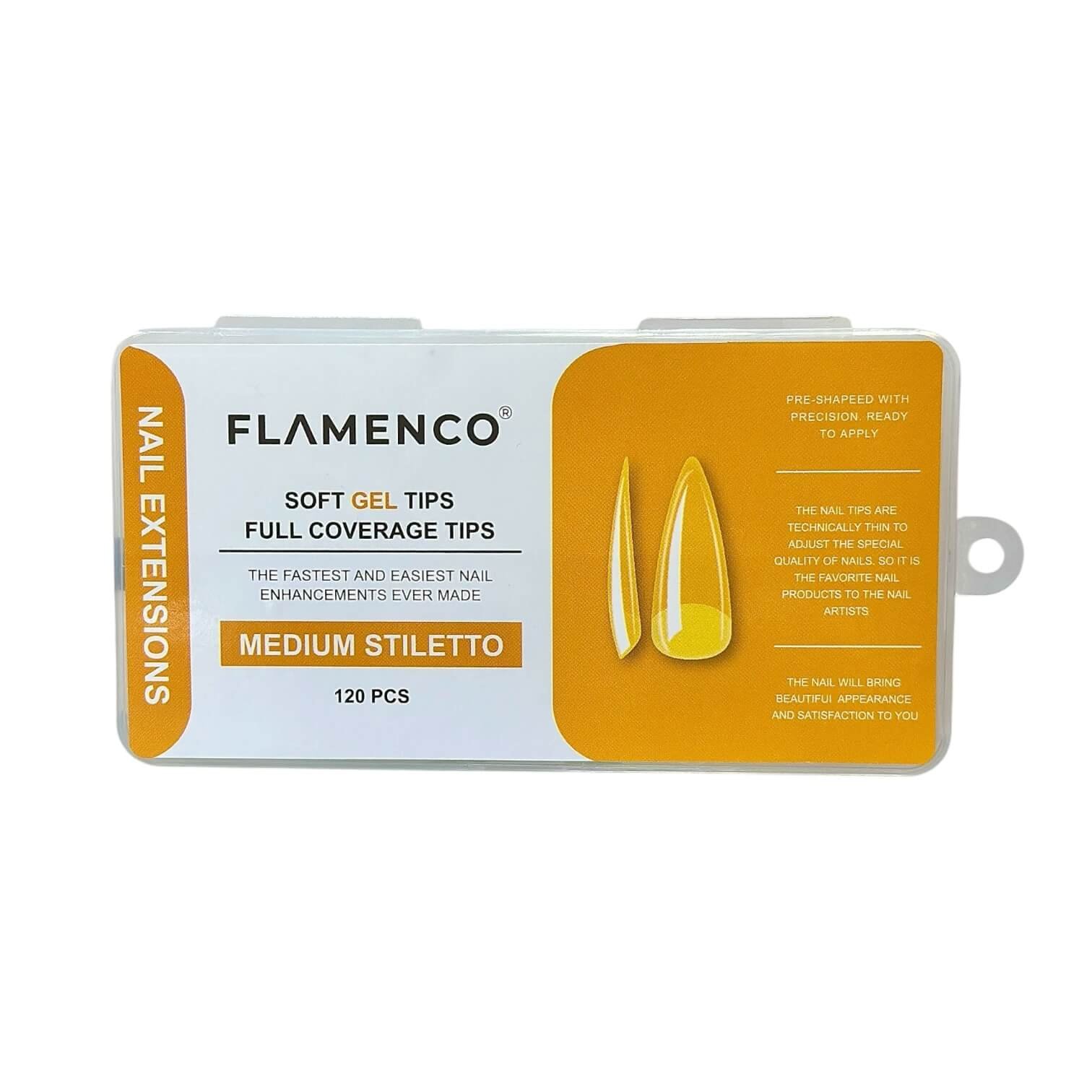 Uñas Soft Gel Tips Flamenco 120 Pcs - Imagen 6