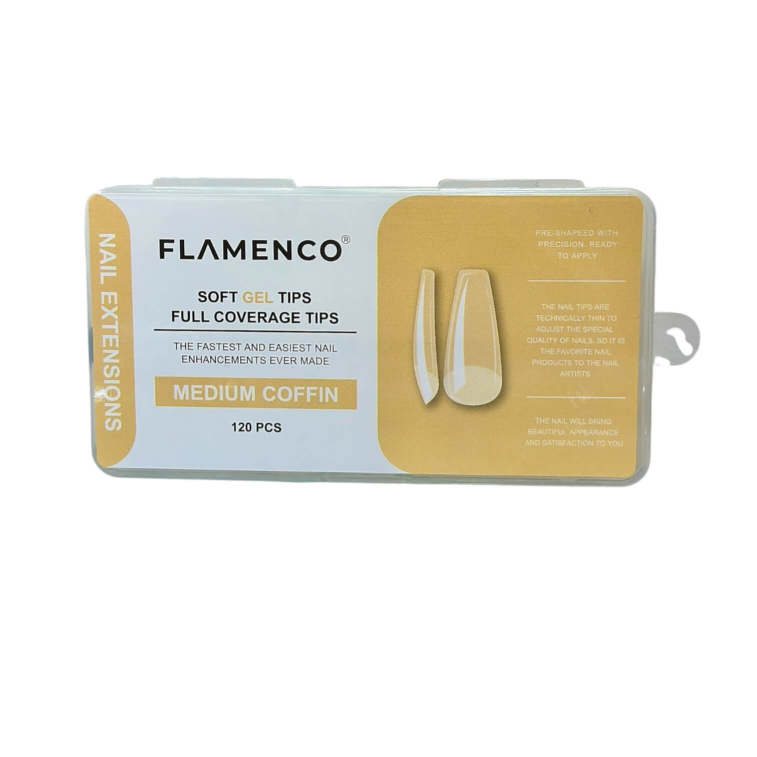 Uñas Soft Gel Tips Flamenco 120 Pcs - Imagen 10