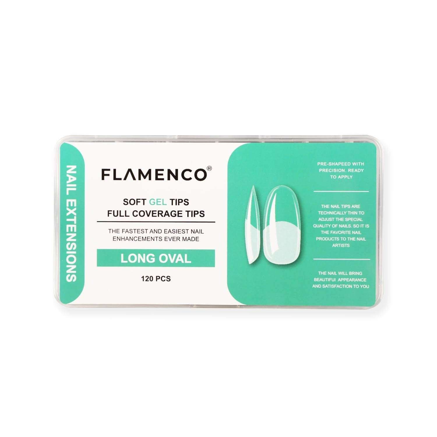 Uñas Soft Gel Tips Flamenco 120 Pcs - Imagen 4