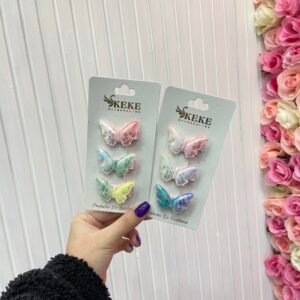 Mini Pinches De Cabello Mariposa Ref:65594