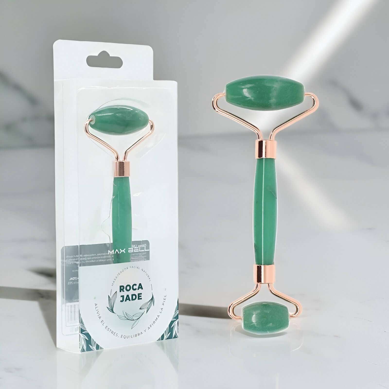 Rodillo De Masaje Facial Roca Jade