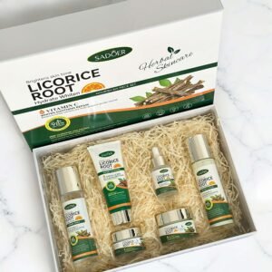 Kit De Cuidado Facial Sadoer Raiz De Regaliz Con Vitamina C 6 Pcs