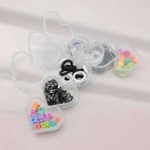 Mini Cajita En Forma De Corazon De Accesorios De Cabello