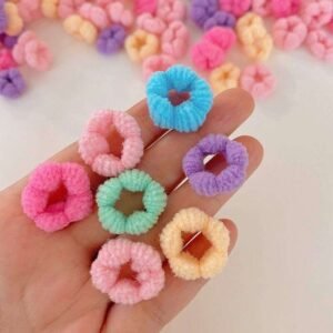 Mini Coles De Cabello De Colores Flor
