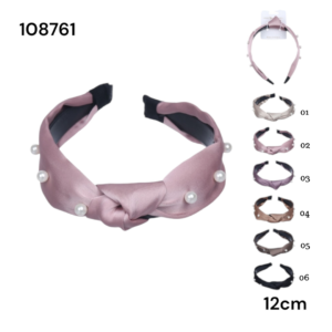 Cintillo de cabello con perlas 12cm
