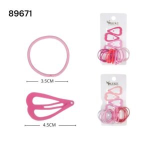 Set de mini pinches y coles de cabello Ref:89671