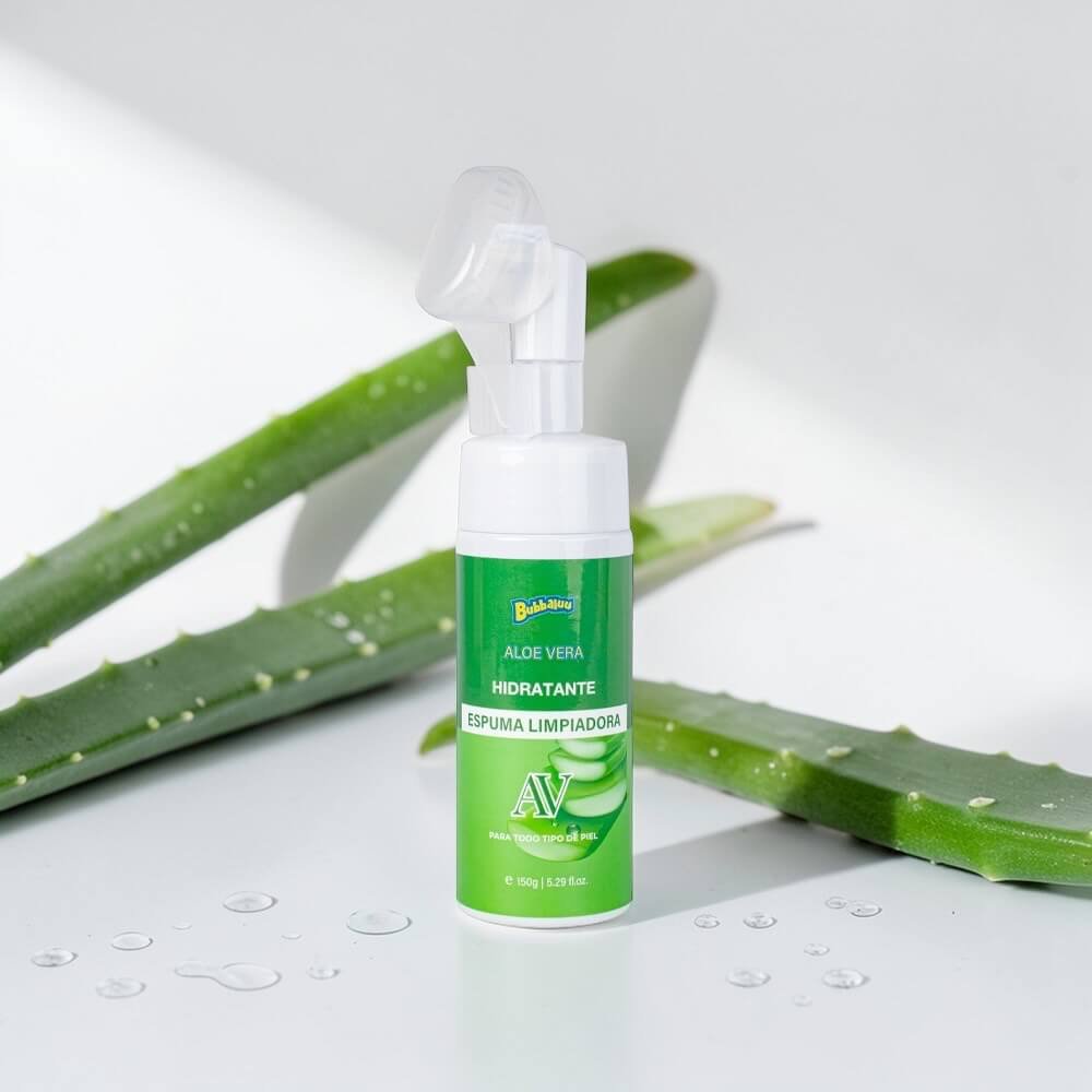 Espuma Limpiadora Facial Aloe Vera Bubbaluu - Imagen 2