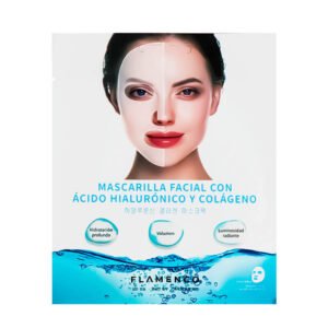 Mascarilla Facial Flamenco Acido hialuronico y Colageno